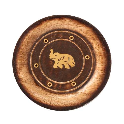 R�ucherst�bchenhalter rund mit Elefant, � 10 cm