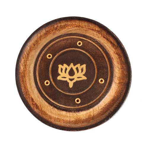 R�ucherst�bchenhalter rund mit Lotus, � 10 cm