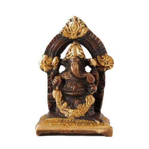 Ganesha, sitzend, auf Thron, 5cm