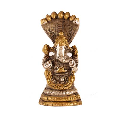 Ganesha, sitzend, mit Schlange, 5cm