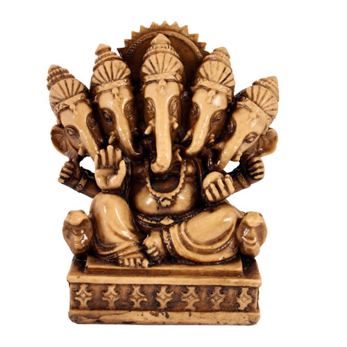 Ganesha 5-kpfig, 14cm