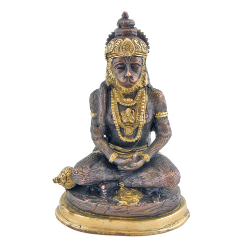 Hanuman, sitting in meditation, 19,5 cm