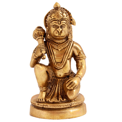 Hanuman kniend, 12cm