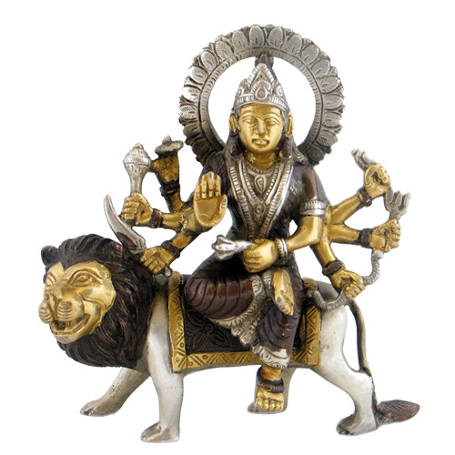 Durga auf Lwe, 16cm