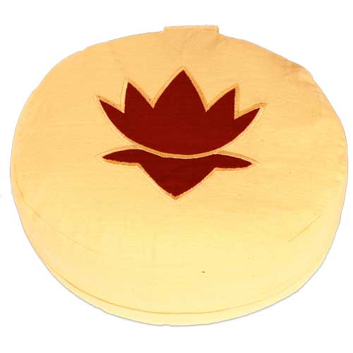 Meditationskissen, oval, mit Lotus