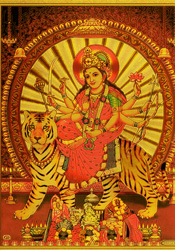 Goldposter, Durga, DIN A4 Format