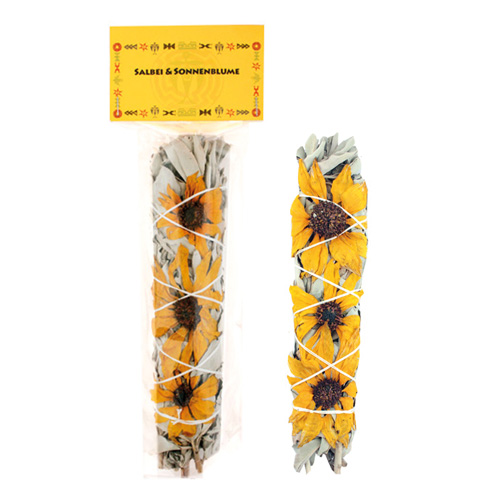 Salbei weiss & Sonnenblume gebunden groß, ca. 100g