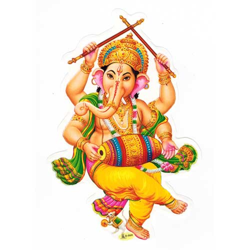 Aufkleber Ganesha, gross