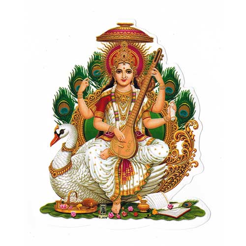 Aufkleber Saraswati, klein