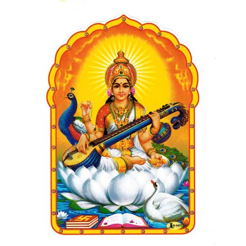 Aufkleber Saraswati, gross