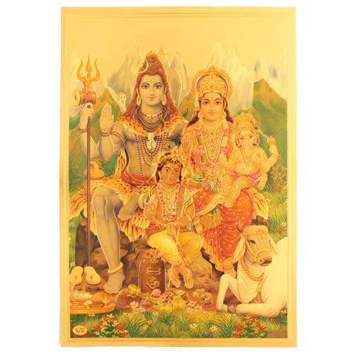 Goldposter, Shiva-Pavarti, DIN A4 Format