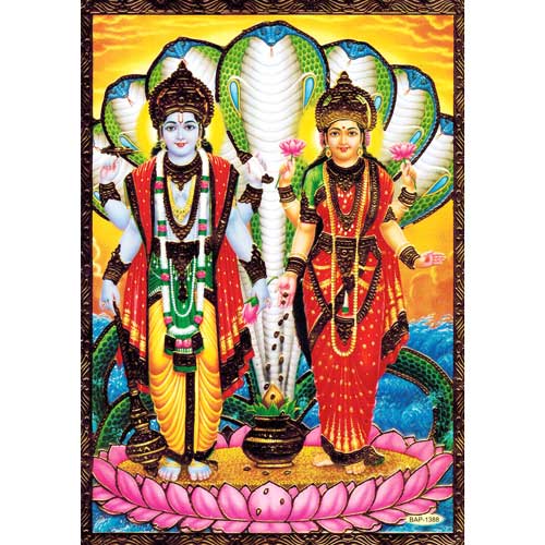 Vishnu und Lakshmi